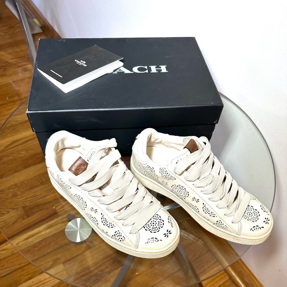 Coach White and Brown Women's Sneakers